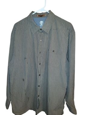Timberland Men's Striped Button-Down Shirt Size XL